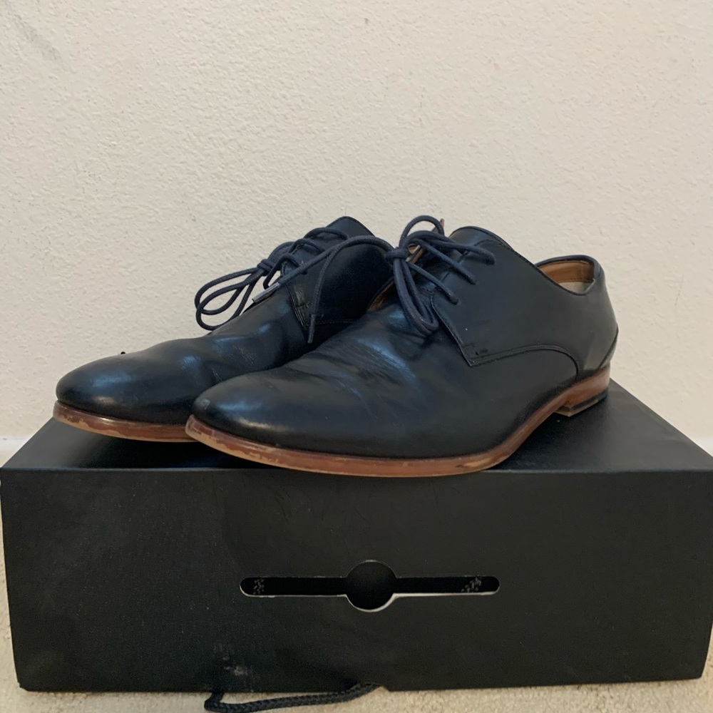 Aldo Black Brown Sole Dress Shoes